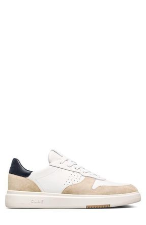 Clae Moses Sneaker in White Wood Ash Black at Nordstrom, Size 11.5