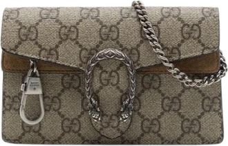 Gucci Pre-owned Suede Mini Crossbody Bag - Dames - Vintage Mini Tas - Beige - ONE Size - Leer - Vintage