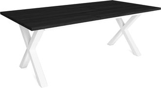 Skraut Home Skraut Home - Mesa De Comedor, 10 Comensales, 200, Robusta Y Estable Gracias A Su Estructura Y Patas Macizas, Ideal Para Reuniones Familiares, Negro, 