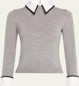 Alice & Olivia Porla Collared Sweater