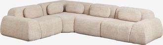 Sklum Sof&aacute; Modular Rinconera De 4 Piezas En Chenilla Envasado Al Vac&iacute;o Merida Sklum