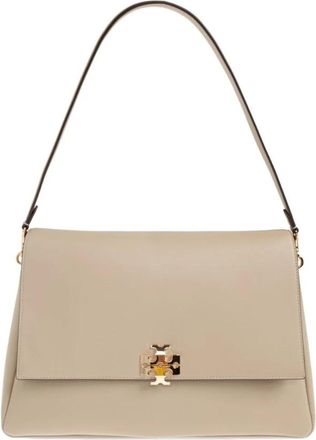 Tory Burch Schoudertas - Dames - Schoudertassen - Grijs - ONE Size - Leer - Tassen