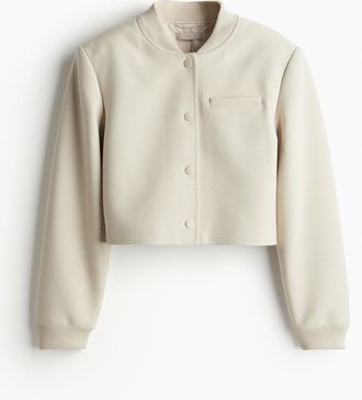H&M Kurzjacke mit Schulterpolstern - Beige