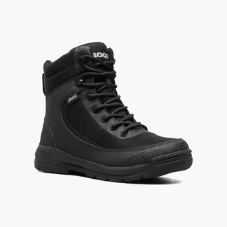 Bogs Shale GlacialGrip 72773-001 Womens Black Waterproof 8 Work Boots ZAP2548