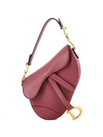 Dior Saddle Handbag Leather Mini shoulder bag - women - Calf Leather - One Size - Pink