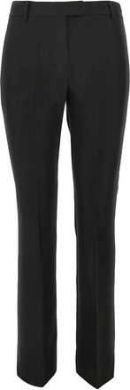 Max Mara Fatina Slim-fit Broek - Dames - Slim Fit Broeken - Zwart - L - Katoen - Broeken