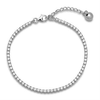 Unique Tennisarmband 925er Silber poliert Zirkonia