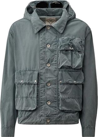 C.P. Company 50 Fili Goggle Jacket - Heren - Zomerjassen - Blauw - L - Katoen - Jassen