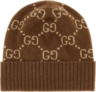 Gucci Embroidered Cashmere Beanie Hat