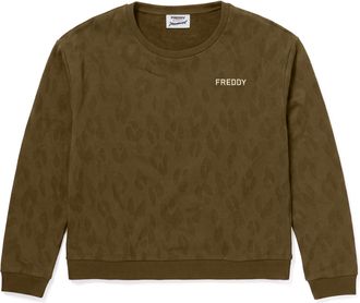 Freddy Felpa donna girocollo fantasia leopardata regular fit