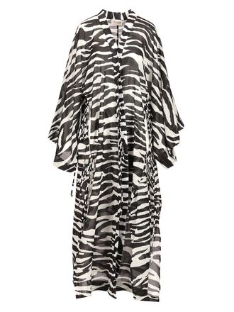 The Attico Zebra Print Caftan Swimwear Animalier-Donna
