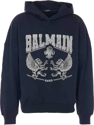Balmain Black Crystal Hoodie