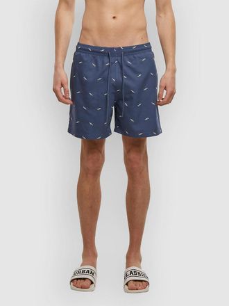 Urban Classics Embroidery Swim Boardshorts blauw
