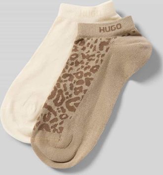 HUGO BOSS Sneaker-Socken aus Baumwoll-Mix im 2er-Pack Modell LEO in Beige, Gr&ouml;&szlig;e 35-38