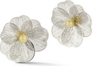 Sphera Milano Two-Tone Flower Stud Earrings in Silver at Nordstrom Rack