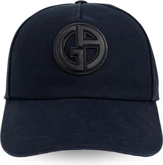 Giorgio Armani Baseballpet - Heren - Petten - Blauw - S - Katoen - Accessoires