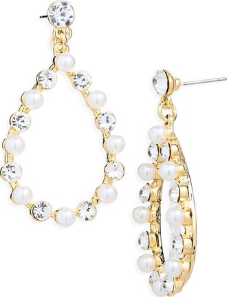 Cara Teardrop Drop Earrings in Gold/Ivory at Nordstrom Rack