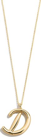 BaubleBar Script Initial Pendant Necklace in Gold D at Nordstrom