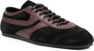 Dries Van Noten Mens Baskets En Daim Bicolore Noir Et Brun Black Sneaker