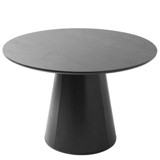 Nordlys Mesa de comedor redonda de 6 personas en madera negro