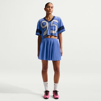 Nike Womens Nike Sportswear Pleated Skirt in Blue | IM7463-460
