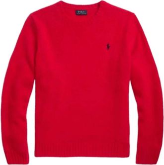 Polo Ralph Lauren Logo Crewneck Sweater - Heren - Ronde hals truien - Rood - L - Wol - Truien & Vesten