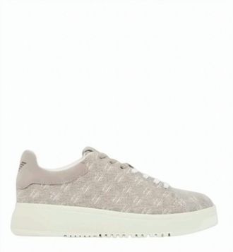 Emporio Armani Logo Print Canvas Sneakers