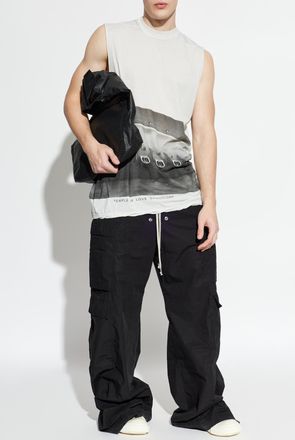 Rick Owens Sleeveless T-shirt, Mens, Grey