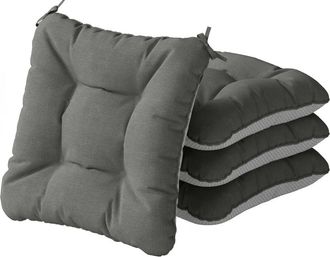 OUTSUNNY Cojines para sillas 39.5x39.5x10 cm gris oscuro