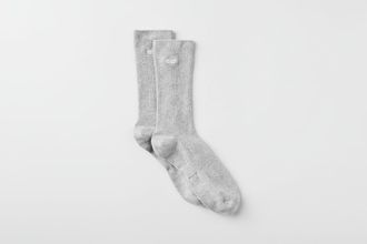 Alo | Half-Crew Understated Socks in Athletic Heather Grey, Size: Small