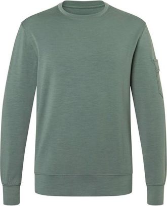 super.natural Alpine Brush Crewneck Merinolongsleeve f&uuml;r Herren | oliv/t&uuml;rkis