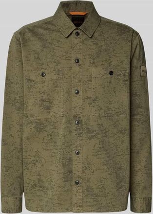 Boss Orange by Hugo Boss BOSS Orange Regular Fit Hemdjacke aus reiner Baumwolle Modell LOCKY_2 in Khaki, Gr&ouml;&szlig;e XXL