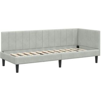 vidaXL Estructura De Cama En Esquina Gris Claro 80 Cm X 200 Cm Vidaxl