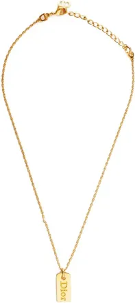 Dior Collana con placca logo 1980-1990 - Oro