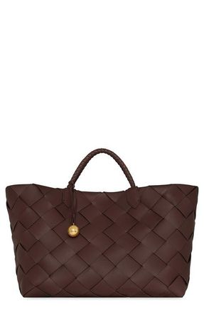 Rebecca Minkoff Frankie Woven Leather Tote in Cherrywood at Nordstrom