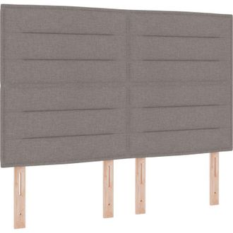 vidaXL Box Spring Bed with Mattress Dark Grey 90x190 cm Fabric Taupe vidaXL