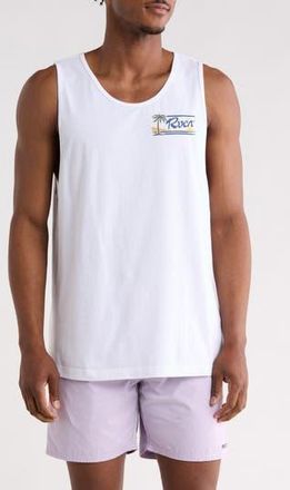 Rvca Exotica Graphic Tank in White at Nordstrom Rack, Size Xx-Large