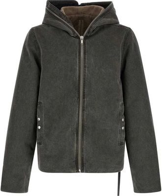 Rick Owens jack met capuchon en ritssluiting