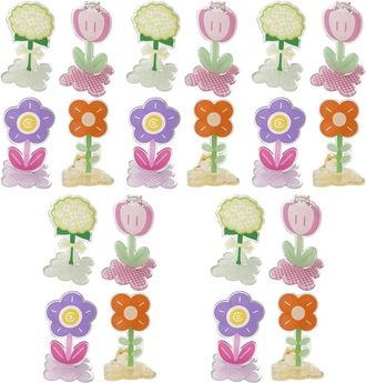 OEM 5 Juegos De Portafotos De Flores De Acr&iacute;lico - 4 Piezas De Cada Uno, Para Mesas Y Hogar