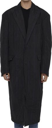 Balenciaga Coats - Heren - Mantel - Grijs - S - Polyester - Jassen