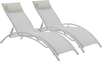 Habitat et Jardin Habitat Et Jardin - 2 lettini in alluminio Beauty - phoenix - Ecru - set di 2