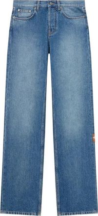 Off-white Straight Jeans - Dames - Regular Fit Jeans - Blauw - W24 - Katoen - Jeans