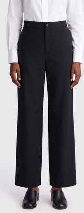 Extreme Cashmere Pantaloni wide leg in 100% cashmere a vita alta