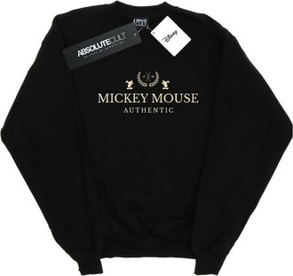 Disney Heren Mickey Mouse Authentic Sweatshirt (Zwart)