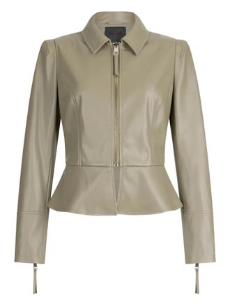 Liu Jo zip-front peplum jacket - Green