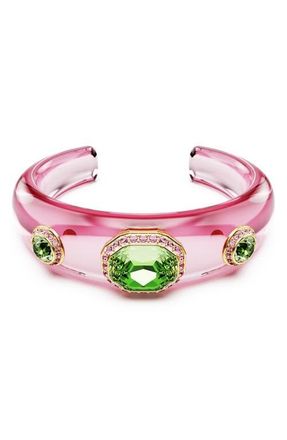 Swarovski Dulcis Cuff Bracelet in Pink/green Multi at Nordstrom, Size Large