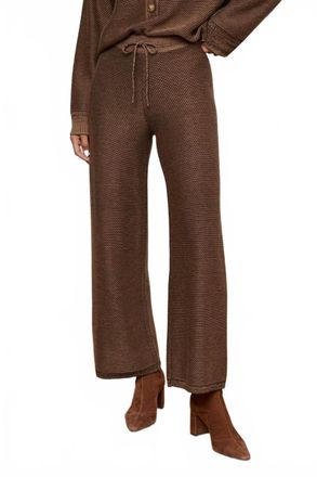 L'agence Womens Freya Knit Pants In Camel/gold