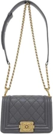 Chanel Pre-owned Vintage Shoulder Bag - Dames - Vintage Schoudertas - Grijs - ONE Size - Leer - Vintage
