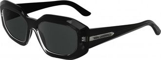 Karl Lagerfeld Womens KL6167S 53 001 Sunglasses - Black - One Size