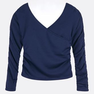 La Redoute Collections Top met V-hals, lange mouwen